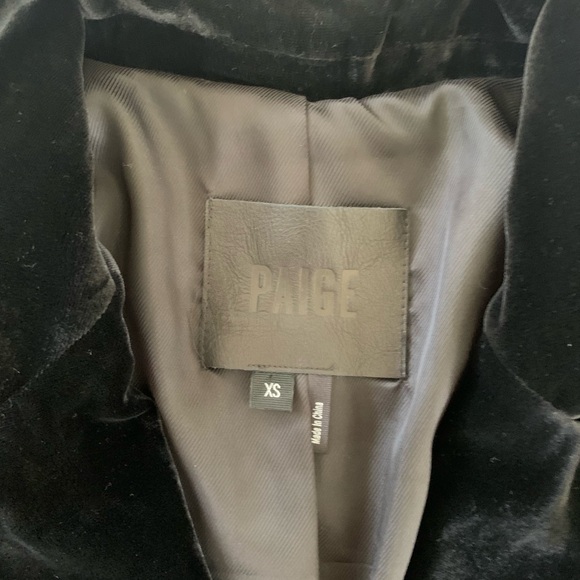 Paige black velvet jacket - Picture 3 of 4